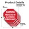 Signmission Warning Protected by Electronic Sur, 6 inch X 6 inch, Vinyl Decal, 5PK OC-D-5PACK-6-338 - alternate 4