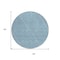 Homeroots 8' Teal Blue And Ivory Round Geometric Washable Indoor Outdoor Area Rug 612144 - alternate 4