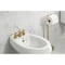 Kingston Brass Three-Handle Bidet Faucet with Knurled Handle and Brass Pop-Up, Polished Brass KB6322KNL - alternate 3
