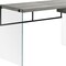 Homeroots 48" Gray and Clear Computer Desk 333542 - alternate 2
