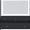 Homeroots 30" Black Wood Lighted Five Drawer Dresser 714274 - alternate 2