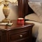 Homeroots 4" White Cranberry Scented Two Wick Candle In Red Distressed Frosted Glass Holder 633865 - alternate 2