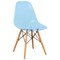 Leisuremod Dover Plastic Dining Side Chair with Wooden Legs, Transparent Blue, 2PK EP19TBU2 - alternate 5