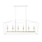 Jonathan Y Pagoda 49" 6-Light Classic Traditional Metal Linear Cage Lantern LED Pendant, White/Brass Gold JYL7439E - alternate 10