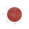 Homeroots 8' Red And Ivory Round Geometric Washable Indoor Outdoor Area Rug 600860 - alternate 3