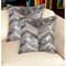 Homeroots Set of Two 18" Gray Brown And Silver Chevron Cowhide Throw Pillows, 2PK 544586 - alternate 1