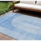 Homeroots 8' X 10' Sky Blue And Denim Blue Geometric Washable Indoor Outdoor Area Rug 582701 - alternate 1