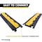 Kable Kontrol Cable Ramp, 2 in H, 39 in L, 10 in W, 2 Channel, Polyurethane/Rubber, Black, Yellow CP9972 - alternate 4