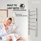 Anzzi Naple Series 6-Bar Aluminum Wall Mounted/Free Standing Electric Towel Warmer Rack  in Matte Finish TW-FS103AL - alternate 4