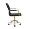 Martha Stewart Taytum Upholstered Office Chair in Black/Polished Brass CH-142370-BK-GLD-MS - alternate 7