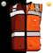 Dome75 Hi-Vis Heavy Duty Safety Vest MD Class ANSI/ISEA 107-2020 Class 2 , Reinforced Front Zipper 1 OV6124 - alternate 4