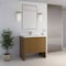 James Martin Vanities Hudson 36" Sgl Vanity, Honey Oak w/ Sgl Hole 3 CM White Zeus Silestone Top and Matching Backsplash 435-V36-HNO-1WZ - alternate 3