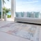 Homeroots 9' X 12' Ivory Orange And Blush Abstract Washable Indoor Outdoor Area Rug 588754 - alternate 4