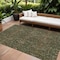Homeroots 9' X 12' Emerald Brown And Red Floral Washable Indoor Outdoor Area Rug 604593 - alternate 1