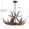Jonathan Y Nelle 28.5" Adjustable Resin Antler 6-Light Chandelier, Brown JYL6302A - alternate 11
