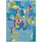 Homeroots 9' X 12' Aqua Green And Pink Abstract Washable Indoor Outdoor Area Rug 599536 - alternate 3