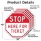Signmission Stop Here for Ticket, 10 inch X 10 inch, Aluminum Metal Signs, 5PK OC-A-5Pack-10-289 - alternate 5