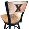 Holland Bar Stool Co 30" Blk Wrinkle Xavier Swivel Bar Stool, Laser Engraved Back L03830BWMedMplAXavierMedMpl - alternate 1
