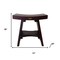Homeroots Compact Curviliniear Teak Shower Outdoor Bench With Shelf In Brown Finish 376662 - alternate 5