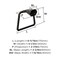 Amerock St. Vincent Oil Rubbed Bronze Contemporary 5-9/16 in 141 mm Length Towel Ring BH36042ORB - alternate 3