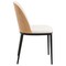 Leisuremod 82.7 in W, 29.5 in L, Manufactured Wood/Steel/Velvet, Natural Wood/Beige TT84-CNW18-BG - alternate 6
