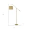 Homeroots 68" Brass Adjustable Traditional Shaped Floor Lamp With Antiqued Brass Drum Shade 526298 - alternate 3