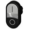 Siemens Twin pushbutton, 22 mm, round, plastic, white: I, black: O 3SU1000-3AB61-0AK0-ZY19 - alternate 2