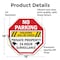 Signmission No Parking Violators Will Be Towed, 18 Inch X 18 Inch, Vinyl Decal OC-D-18-85 - alternate 3