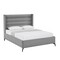 Homeroots Light Gray Velvet Upholstered Queen Bed Frame 544810 - alternate 7