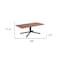 Homeroots 48" Brown and Black Wood and Steel Pedestal Coffee Table 556699 - alternate 8
