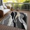 Homeroots 5' X 8' Black Gray And Tan Abstract Washable Indoor Outdoor Area Rug 600943 - alternate 4