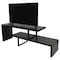 Leisuremod Orford TV Stand with MDF Shelves and Powder Coated Iron Legs, Phantom Grey ORS88GR - alternate 1