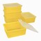 Storex Deep Storage Tray with Lid, Yellow 62546U05C - alternate 4