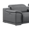 Homeroots Battleship Gray Leather Modular L Shaped Seven Piece Corner Sectional With Console 643903 - alternate 2