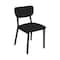 Bfm Seating Hamilton Side Chair, Grade 3 Vinyl Seat & Back - Steel Frame - Sand Black Finish JS10C2026-2026SB - alternate 1