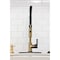 Kingston Brass Single-Handle Deck-Mount Pre-Rinse Kitchen Faucet, Brushed Brass/Matte Black LS877CTLBBMB - alternate 2