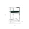 Homeroots 26" Green and Silver Velvet and Stainless Steel Low Back Counter Height Bar Chair 555075 - alternate 3