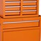 Homeroots Set of Two Orange Multi-Tier Steel Rolling Cabinet With Lid, 2PK 714595 - alternate 3