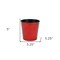 Homeroots 5in Red Recycled Plastic Indoor Outdoor Round Pot Planter 488319 - alternate 2