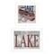 Homeroots Set Of Two Lake Life is Better 1 White Framed Print Wall Art, 2PK 408012 - alternate 1