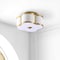 Jonathan Y Quatrefoil 13" Scalloped Shade Metal Classic Glam LED Flush Mount, Brass Gold JYL9507B - alternate 6