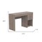Homeroots 47" Light Gray Computer Desk With Two Drawers 403781 - alternate 3