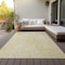 Homeroots 8' X 10' Wheat Gold And Ivory Geometric Washable Indoor Outdoor Area Rug 577610 - alternate 4