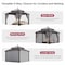 Sunjoy 12X12 Kingston PC Top Rectangular Gazebo Brown A10204384200 - alternate 8