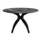 Homeroots 50" Black Faux Marble and Steel Pedestal Base Round Top Dining Table 557694 - alternate 9