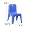 Flash Furniture Blue Plastic Stack Chair, PK10 10-YU-YCX-011-BLUE-GG - alternate 4