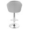 Elama 2 Piece Shell Back Faux Leather Adjustable Bar Stool in Dark Gray with Chrome Base ELM-799-21-DGRY - alternate 3