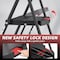 Wrightmaster 4.2 ft. Metal Folding Step Ladder, 9 ft. Reach, with Tool Holder, 800 lbs. Load Capacity ZOR-WK29-4-DF - alternate 7
