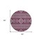 Homeroots 8' Eggplant And Ivory Round Southwestern Washable Indoor Outdoor Area Rug 593668 - alternate 3