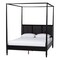 Baxton Studio Marisela Canopy Bed with Synthetic Rattan Headboard, Queen 260-14378-ZORO - alternate 1